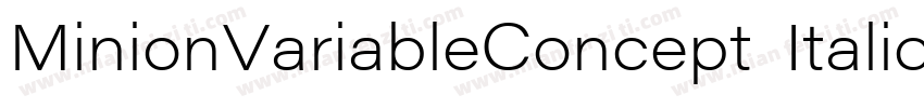 MinionVariableConcept Italic 常规斜体字体转换